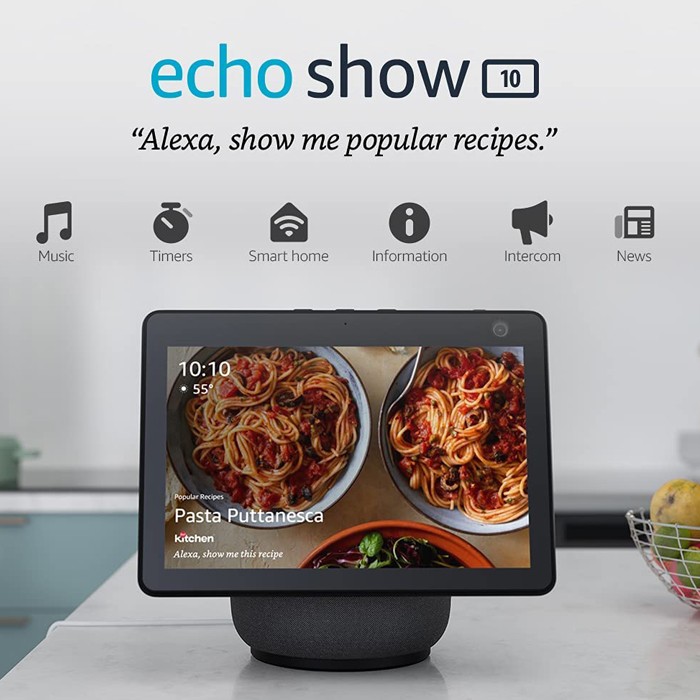 Echo Show 10, asistente virtual, Alexa, con cámara incorporada